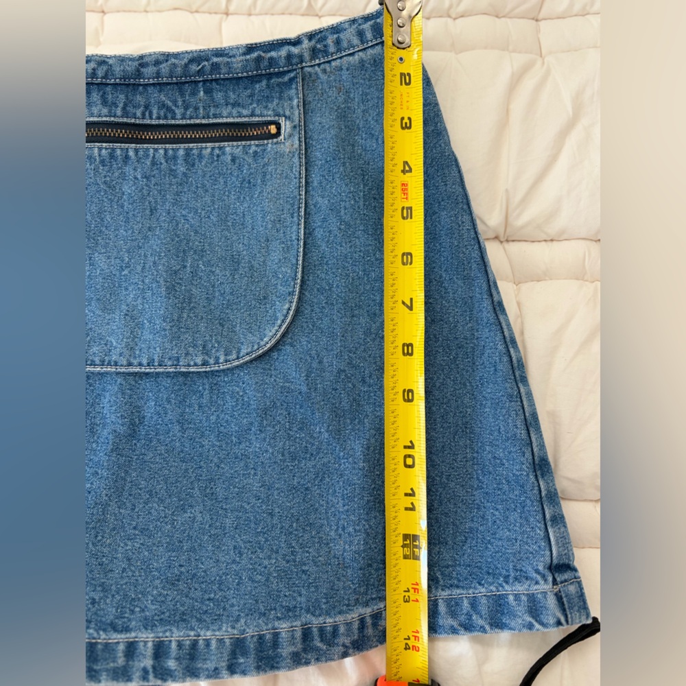 90s Canyon River Blues Denim Skort Front Pocket Mini Vintage - Picture 7 of 7